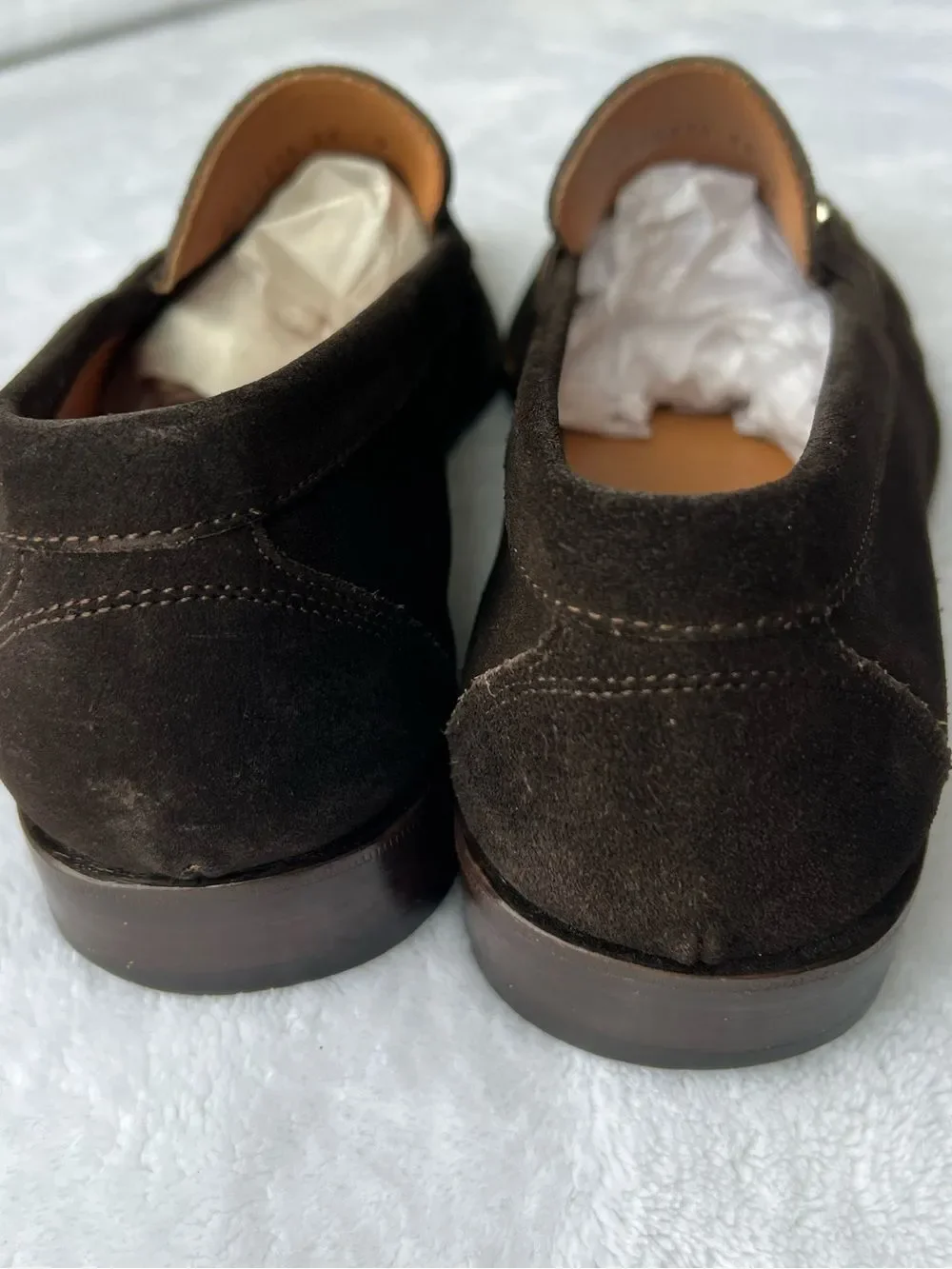 Salvatore Ferragamo Dark Brown Suede Gancini Bit Loafers